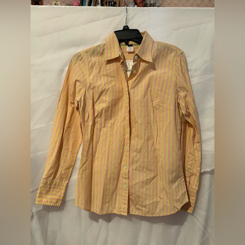 J. Crew Women’s‎ Button Down Shirt Multi- Color Stripe Size Small Slim Fit